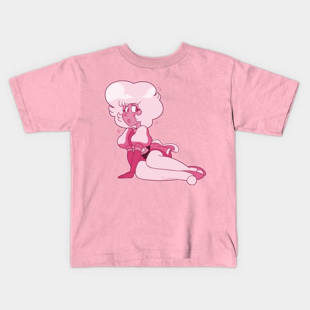 cute pink Kids T-Shirt by Galaxxi